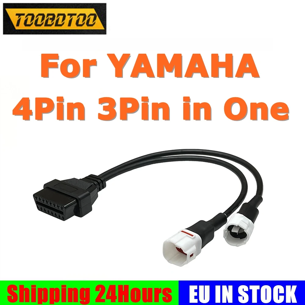 Husqvarna 6Pin For YAMAHA R1 R6 Cheap Motorcycle Cable 3 Pin and 4 Pin in One To OBD2 Cable Harness Diagnostic Adapter Connector