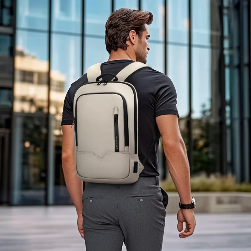 Heroic Knight Work Backpack Men Waterproof Business Slim Laptop Backpack 15.6” Elegant Fashion Backpack Daily Commute Travel Bag