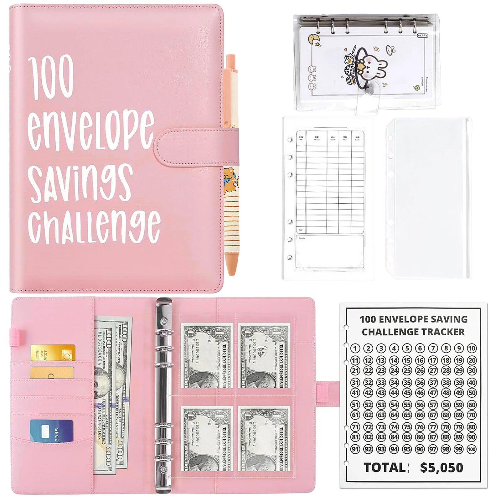 Fashion 100 Envelope Challenge 100 Days Cash Envelope Couple Save Money Challenge This Flipped Notebook