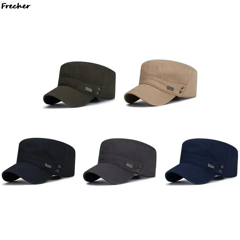 Men Fashion Captain Caps Pure Color Cadet Hat Outdoor Hiking Cycling Baseball Hats Cosplay Peaked Cap Classic Casquette Gorras