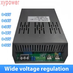 DB 1500W 2000W Motor Power Supply 0-12V/0-24V/0-36V/0-48V/0-60V/0-72V/0-90V Wide Voltage DC 125A Transformer AC110/220V Adapter