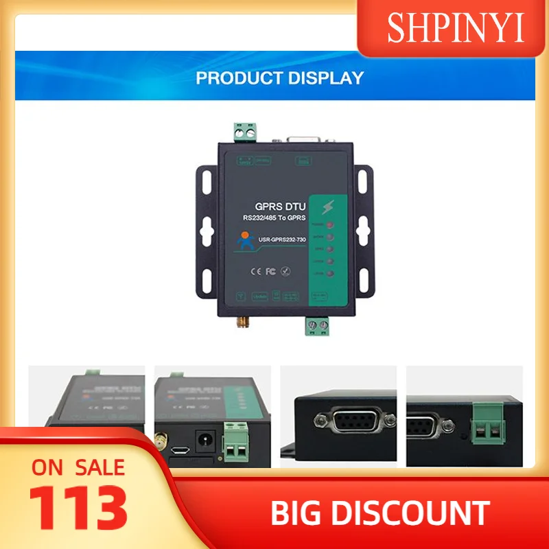 

USR-GPRS-730 Промышленный RS232 RS485 GSM GPRS EDGE для IP-даний Модем передачи SMS