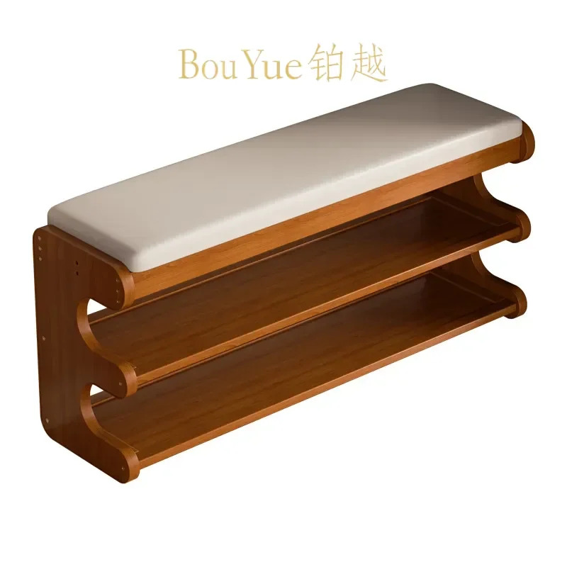 Upholstered Shoe Bench with Storage Entryway Organizer Multi Layer Rack for Hallway Living Room Home Furniture Seat
