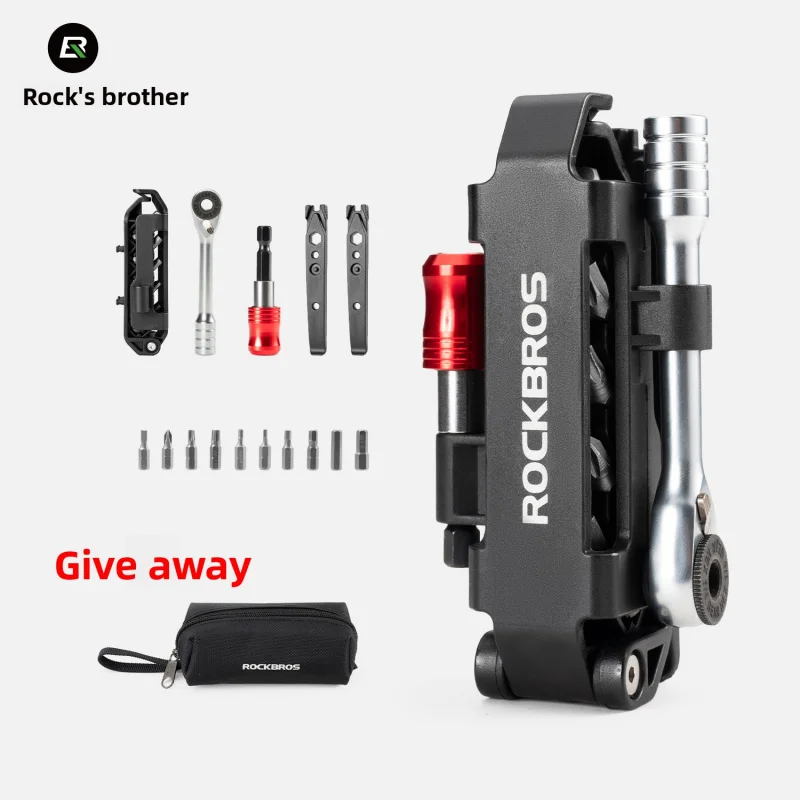 

Портативный набор инструментов для велосипедов ROCKBROS: гаечный ключ-трещотка, набор шестигранных ключей и монтажный лопатка для ремонта горных и шоссейных велосипедов