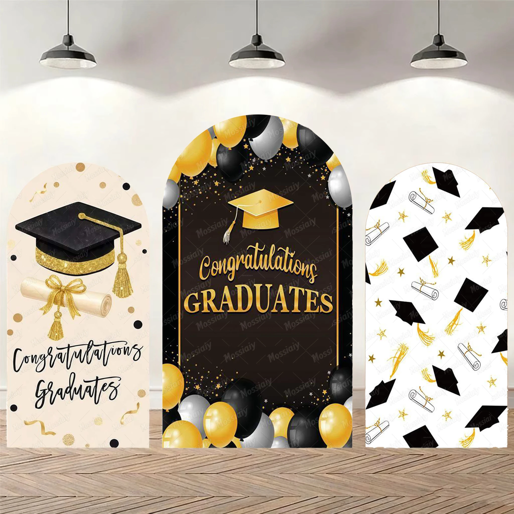 

2026 Celebrate Graduation Double-Sided Arch Cover Background Congratulations Graduation Season Party Decoration Backdrop Props