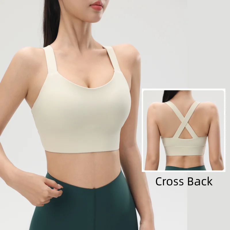 Sports Bra Women Cross Beauty Back Yoga Vest Anti Shake Running Bra Professional Fitness Bralette Workout Activewear