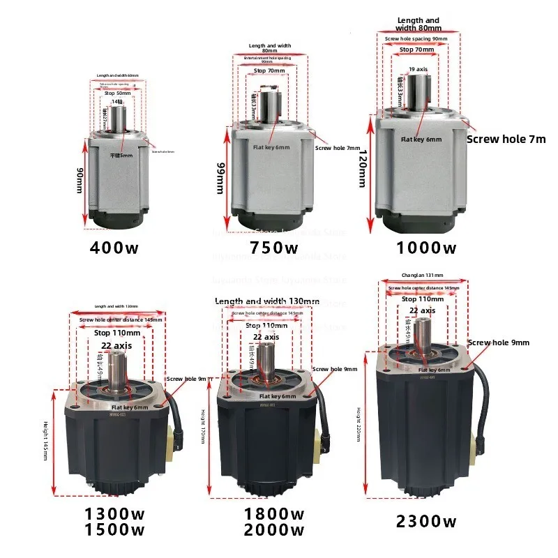 220V AC Permanent Magnet Synchronous Motor Controller 400W/750W AC with Speed Control Drive 50-3000 Rpm