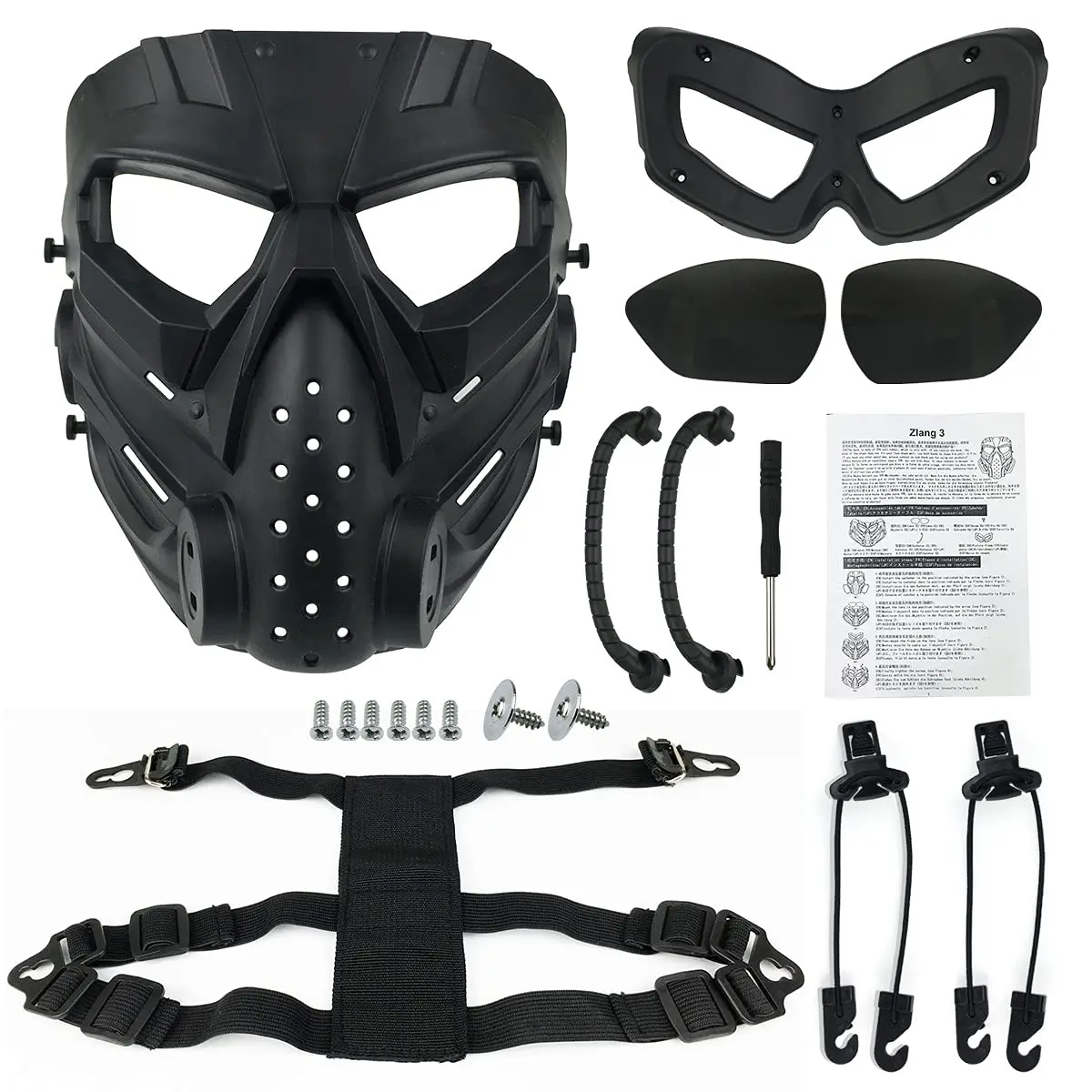 Airsoft Helmet And Paintball Mask Combination With Helmet Cover And Balaclava Close Range CQB Combat Full Face Protection Gear