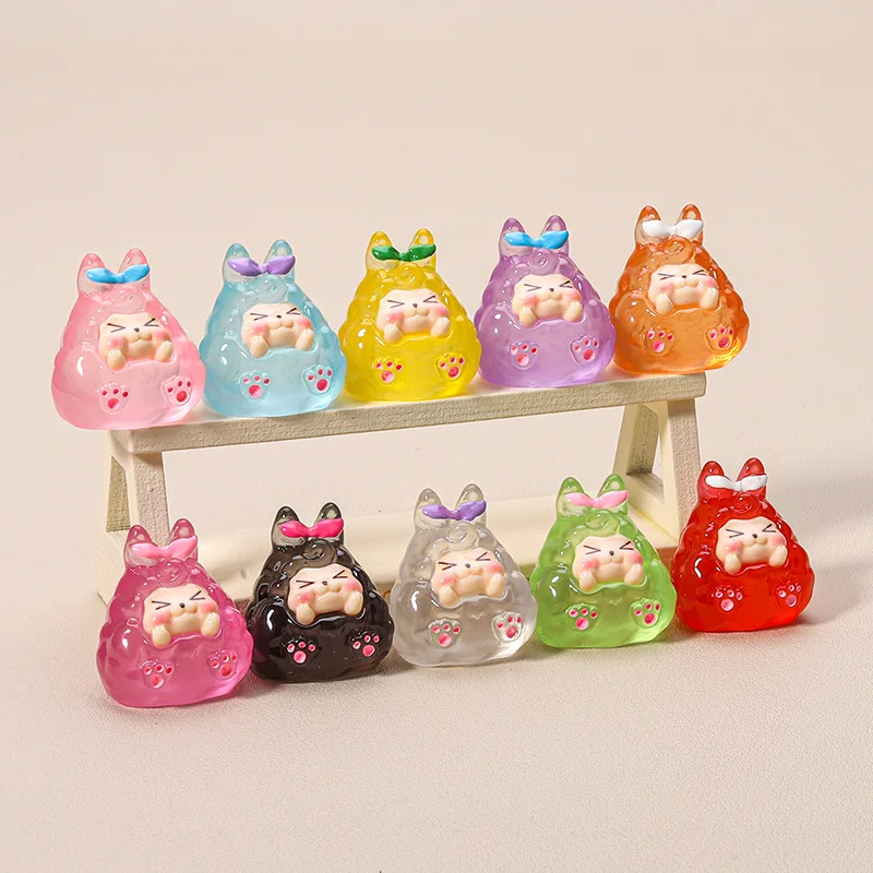 

One Set/10pcs New Resin Mini Doll Charms DIY Materials Table Home Decorations Accessories Small Trendy Toy Z2230