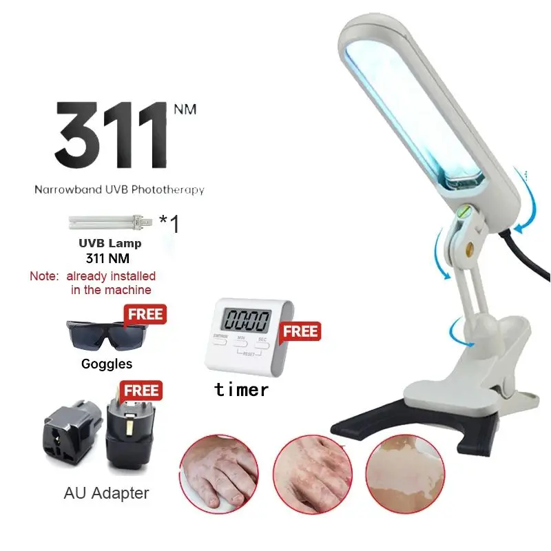 311NM UVB Phototherapy Lamp Device for Vitiligo Treatment UV NarrowBand Ultraviolet Light Therapy Psoriasis Spots Eczema