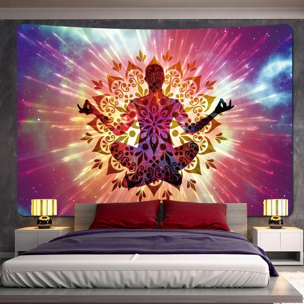 Indian mandala meditation home decoration tapestry bohemian wall hanging bedroom wall decoration background cloth yoga mat