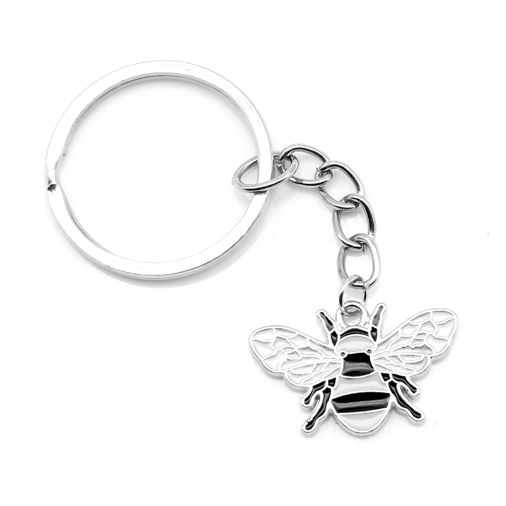 1 Piece Honey Bee Cute Keychain Jewelri 17x25mm