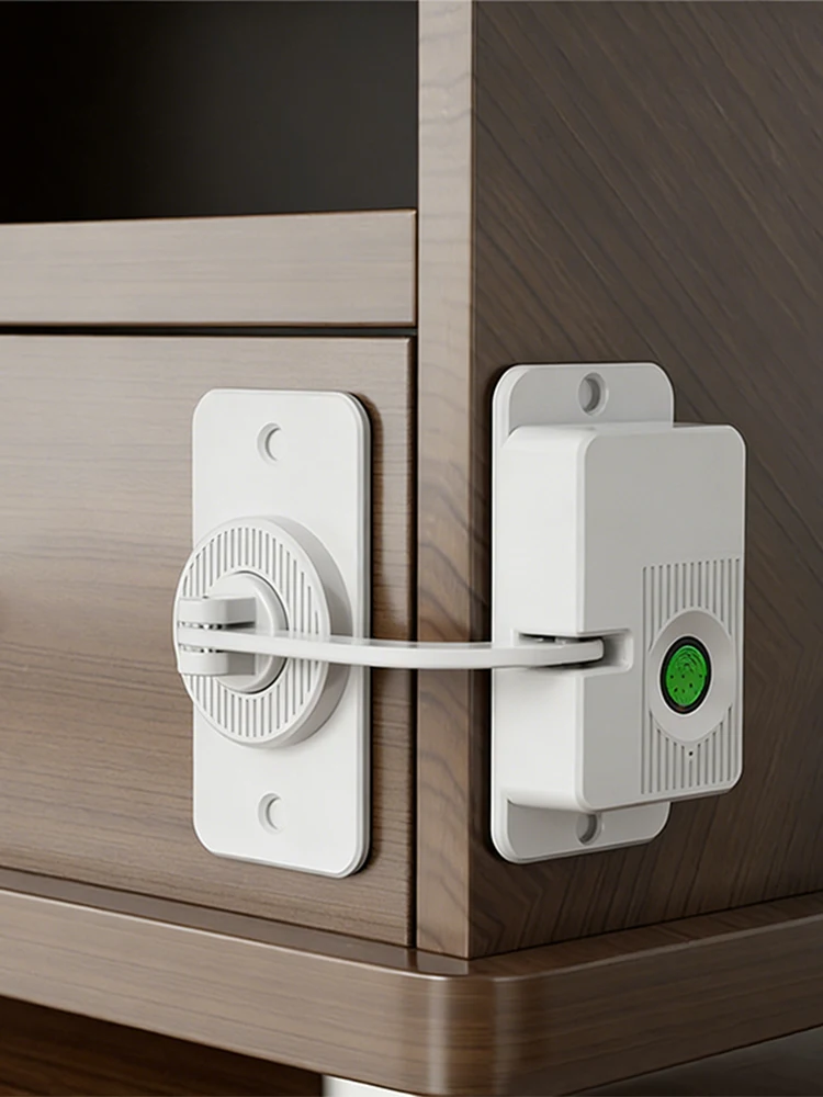 Serrure de cabinet à empreintes digitales NAIERDI, électronique, sans perçage, sans clé, sécurité pour enfants, serrure de tiroir, serrure de porte coulissante, serrure de sécurité pour fenêtres