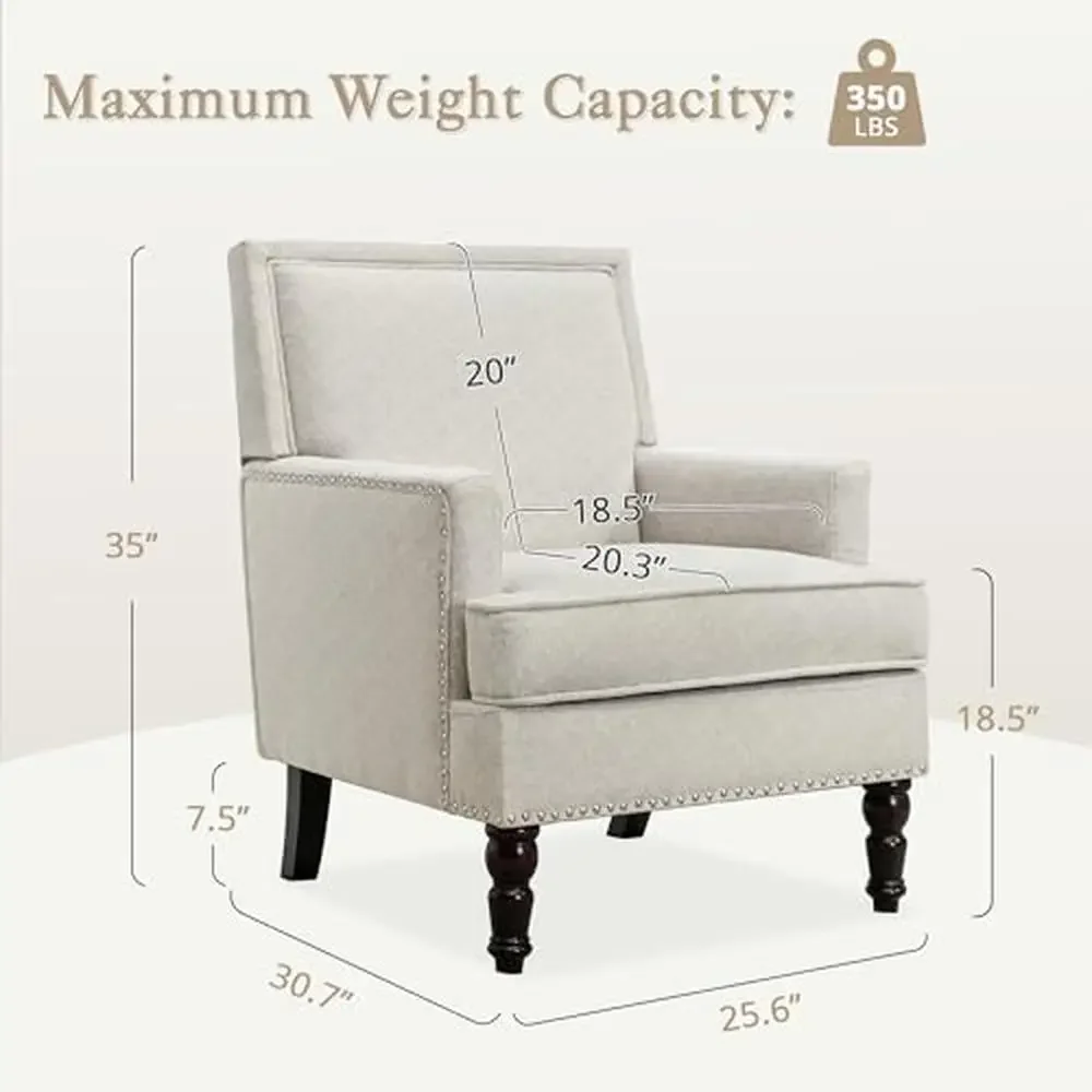 Contemporary Linen Accent Chairs Set of 2 Elegant Upholstered Living Room Seating Spring Cushion High Quality Rubberwood Legs