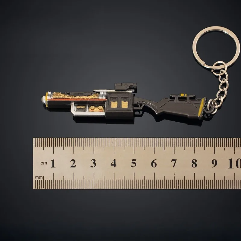 9 cm/3,54 pulgadas Helldivers 2 Mini pistola soporte acrílico LAS17 hoz de doble filo periféricos de juego modo LAS17 regalo de cumpleaños para niñas y niños