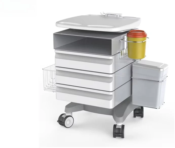 High performance mobile hospital trolley patient crash trolley with medicine cart function high quality product