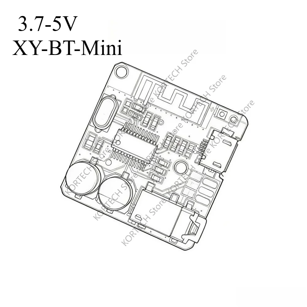 10PCS For Bluetooth Audio Receiver Board Bluetooth 5.0 MP3 Lossless Decoder Board Wireless Stereo Music Module 3.7-5V XY-BT-Mini