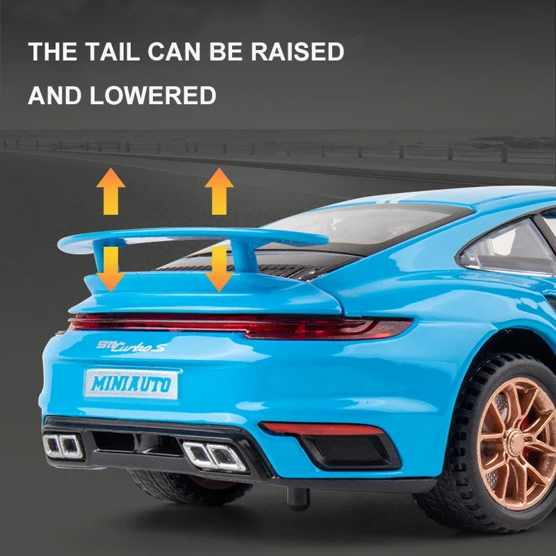 1:32 Porsche 911 Turbo S Alloy Racing Car Model Diecasts Toy Vehicles Metal Sports Supercar Model For Kids Childrens Toys Gifts