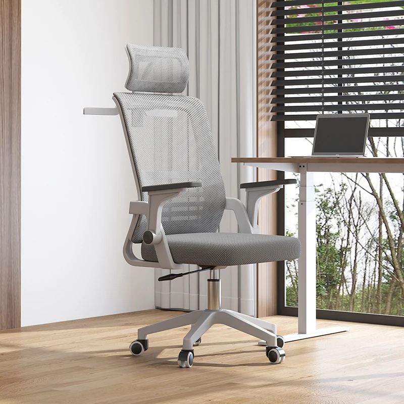 

Contemporary Plush Ergonomic High Back Office Chair Swivel Rolling with Headrest and Lumbar Cushion Chaise De Bureaux