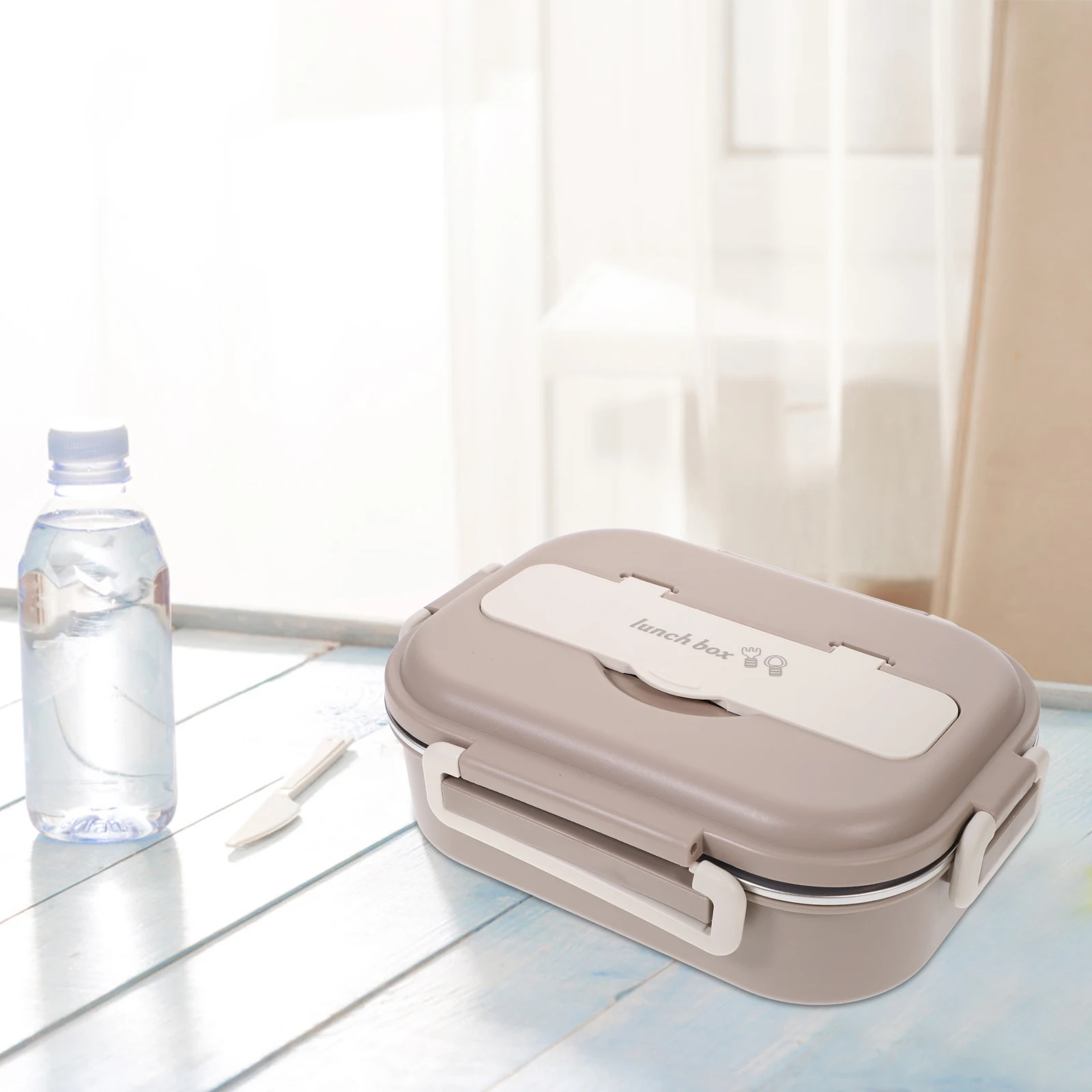 

Insulated Lunch Box Stainless Steel Square Compact Reusable Leak Proof Kids Bento Fruit Vegetable Snack Storage Meal Container