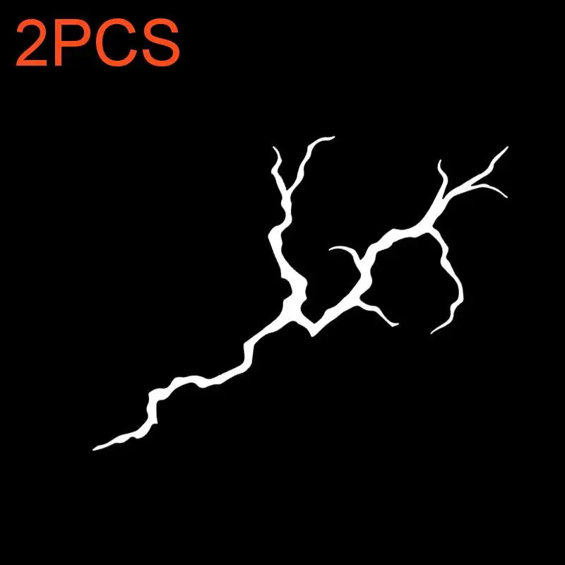 2 ورقة DIY مقاوم للماء القيادة الآمنة للدراجات النارية خوذة خزان الوقود سكوتر شارات الفينيل عاكس البرق دراجة نارية ملصق #5