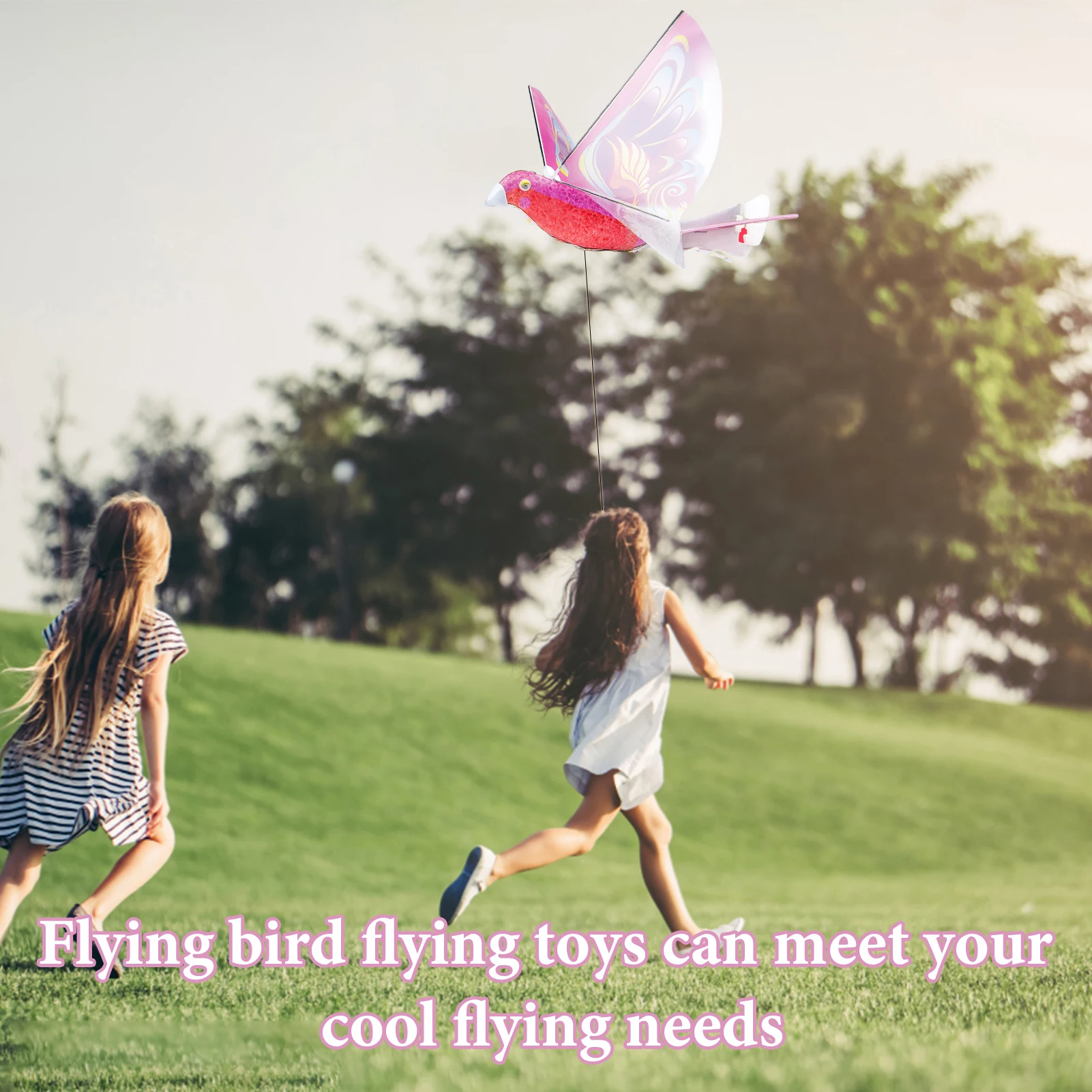 Mini RC Flying Bird Bionic Birds Toys With Control String Flying Bird Toy Indoor Outdoor Small Flying Toys For Kids Boys Girls