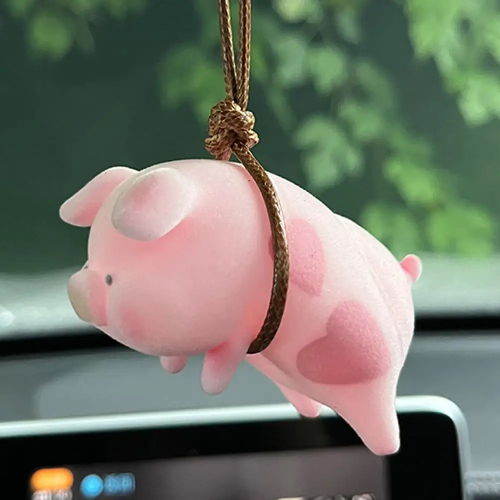 Car Pendant  Eye-catching   Hanging Pendant Portable Fadeless Pink Pig Car Pendant