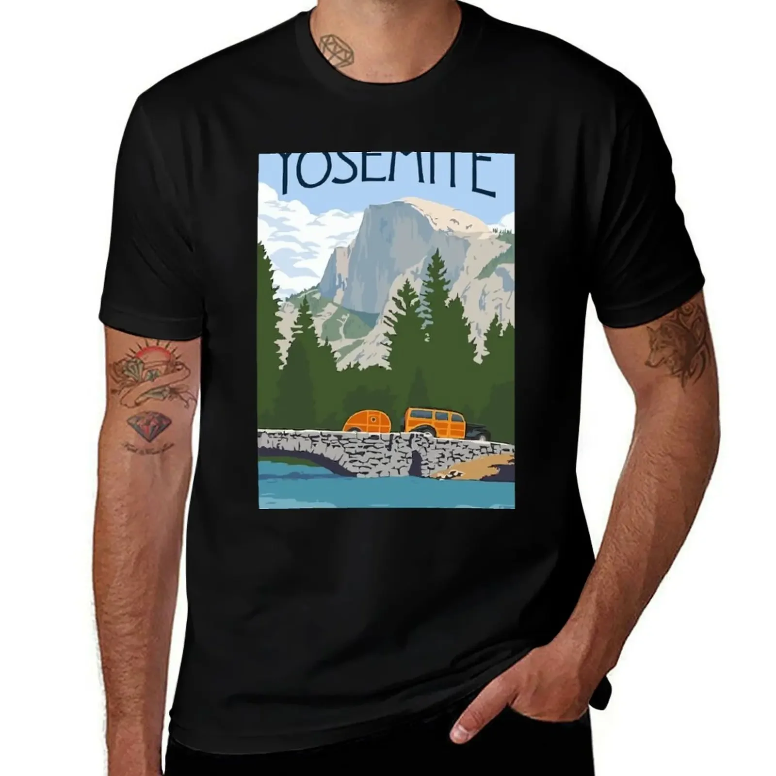 

VIntage Yosemite Merced River Travel T-Shirt street wear baggy shirts sublime blacks mens vintage t shirts