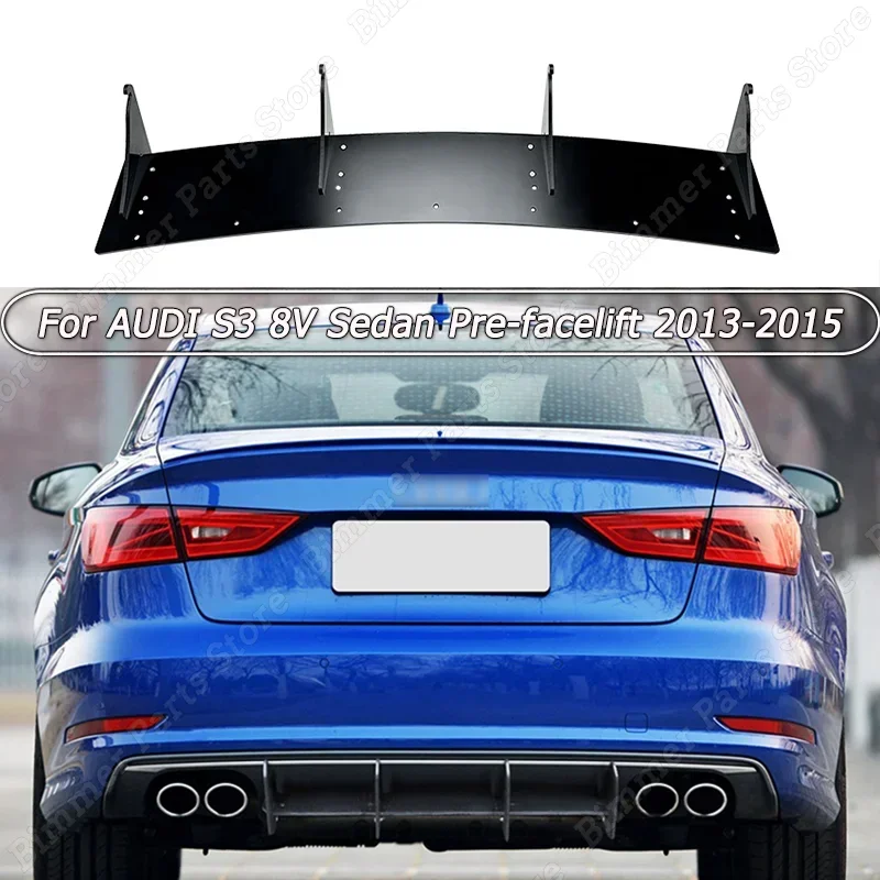 

For AUDI S3 8V Sedan Pre-facelift 2013 2014 2015 Car Rear Side Splitters Spoiler Lip Rear Bumper Diffuser Car Modification