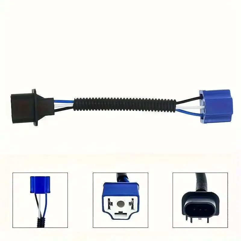 2 pezzi H4 femmina a H13 maschio adattatore di conversione cablaggio per Jeep Wrangler JK 2007-2017 spina faro