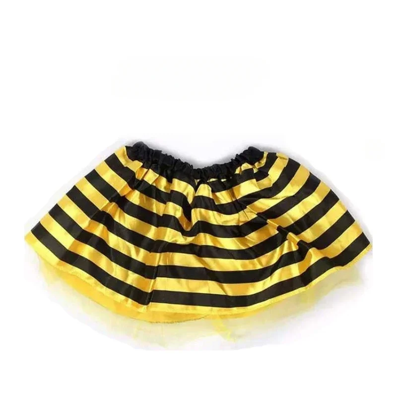 Little Bee Prop Costume Princess Fairy Set Ears Headband Bee Wings Magic Wand Tutu Skirt Halloween Cosplay Prop Girls Dress Up