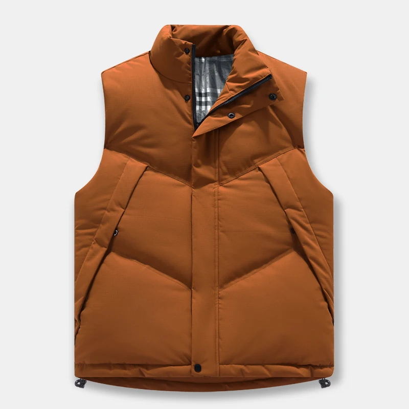 

Парки без рукавов, ветрозащитная мужская одежда высокого качества, хлопковый жилет на молнии большого размера, утолщенное теплое ветрозащитное горячее пальто