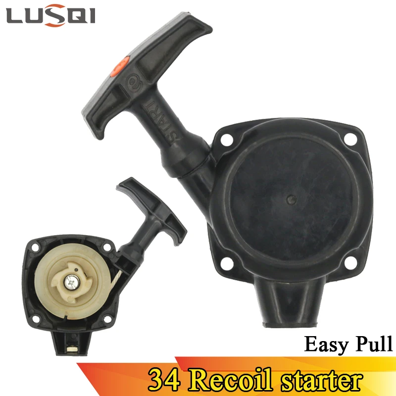 

LUSQI Recoil Starter Easy Pull Lawn Mower 34F 22cc 26cc 36cc Engine Gasoline Brush Cutter Start