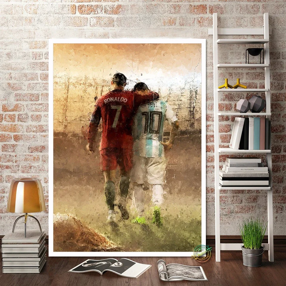 Football Star Poster Modern Wall Decoration Art Canvas Painting Posters And Prints Wall Picture For Boy Bedroom Home Decor Gift