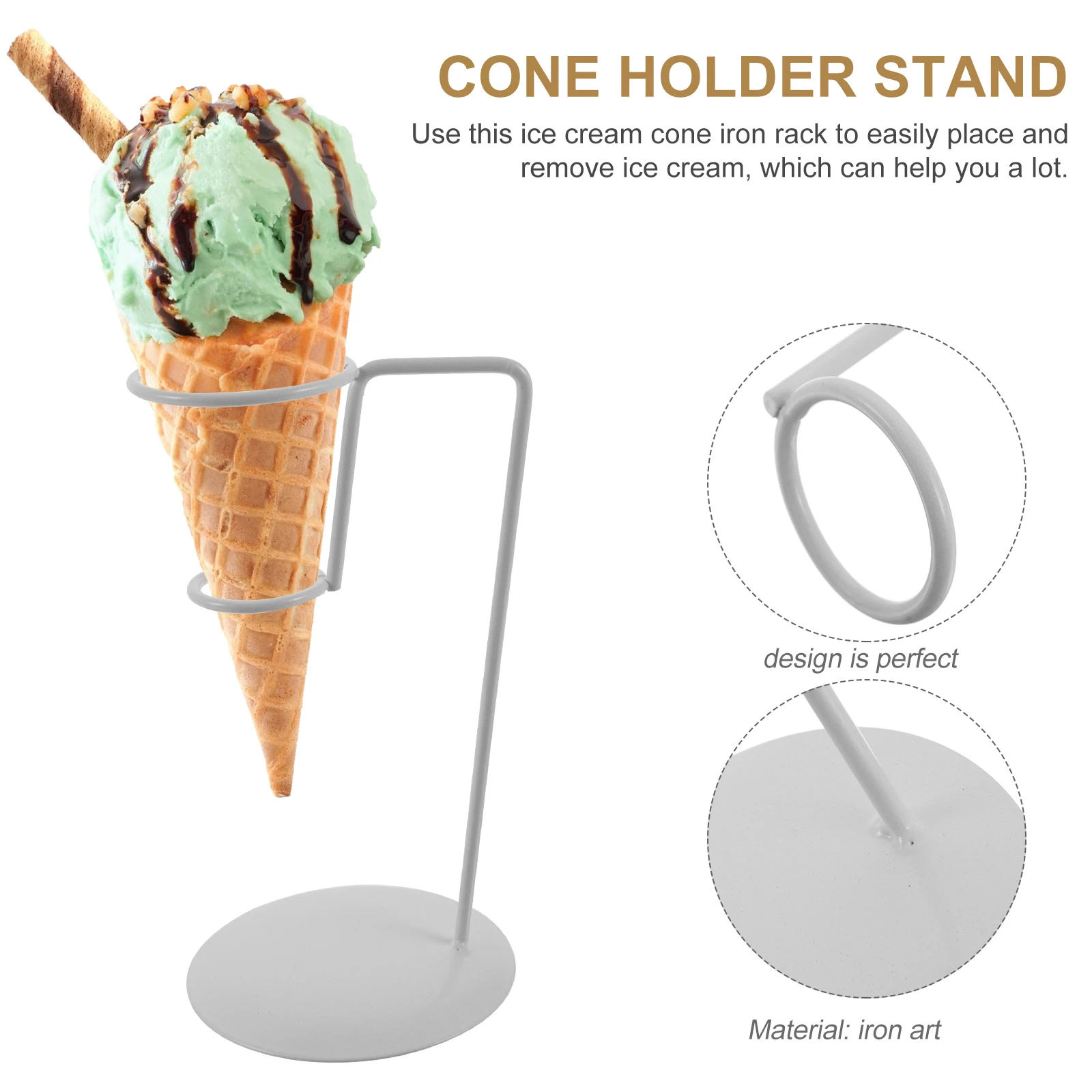 Подставка для конуса для мороженого, металлический железный держатель, витрина для магазина, ресторана, прочный конус для яиц, подставка для рулетов для суши, кронштейн для держателя десерта Подставка для конуса для мороженого, металлический железный держатель, витрина для магазина, ресторана, прочный конус для яиц, подставка для рулетов для суши, кронштейн для держателя десерта