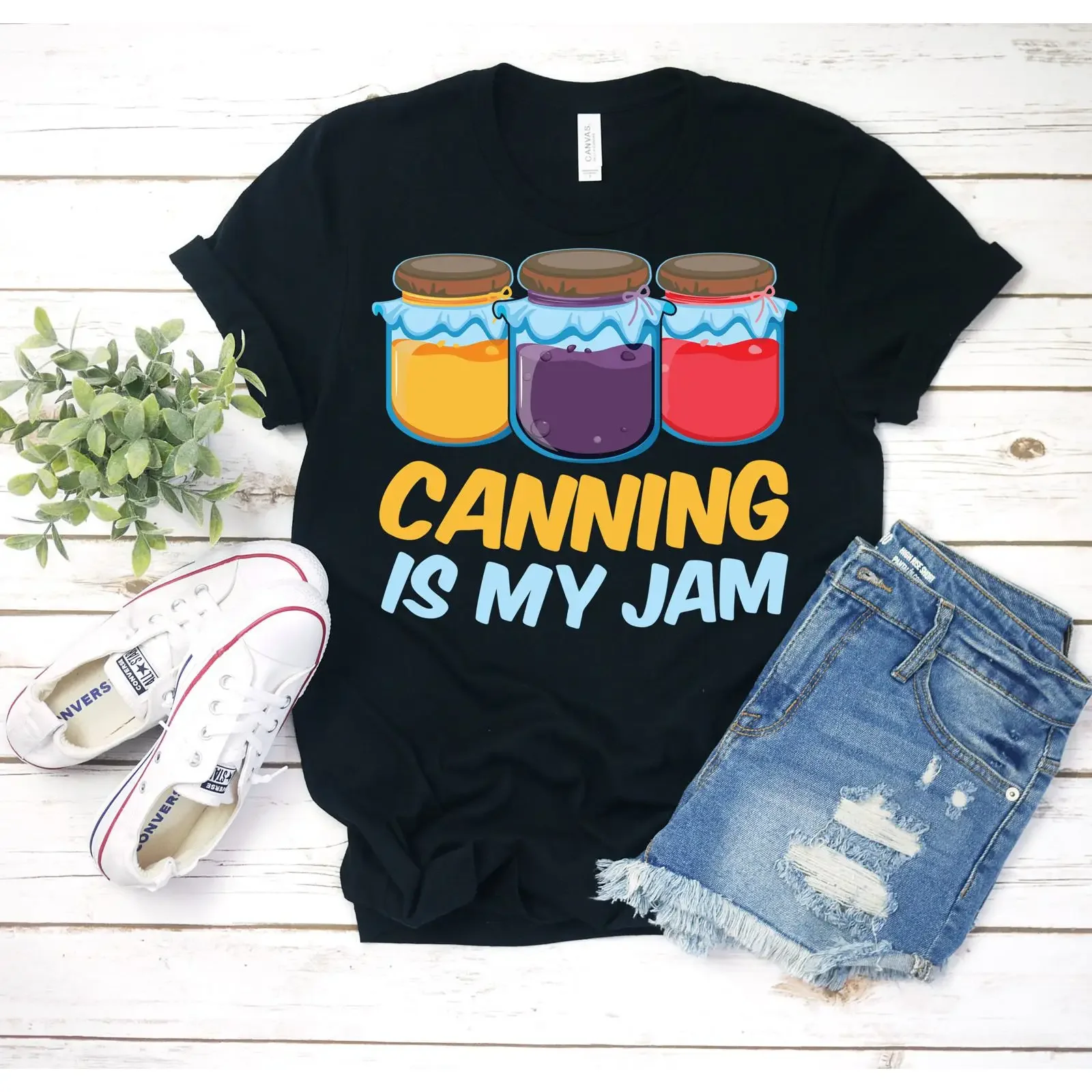 Canning Is My Jam T Shirt Funny Homesteader Glass Ball Jar For Mom Grandma vintage Washed Stylish designer clothes Stretched