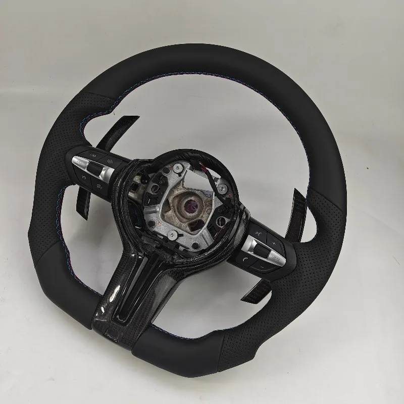 Flat Bottom LED RPM Carbon Fiber Steering Wheel Custom Sport For 2010-2016 Compact Auto view 3