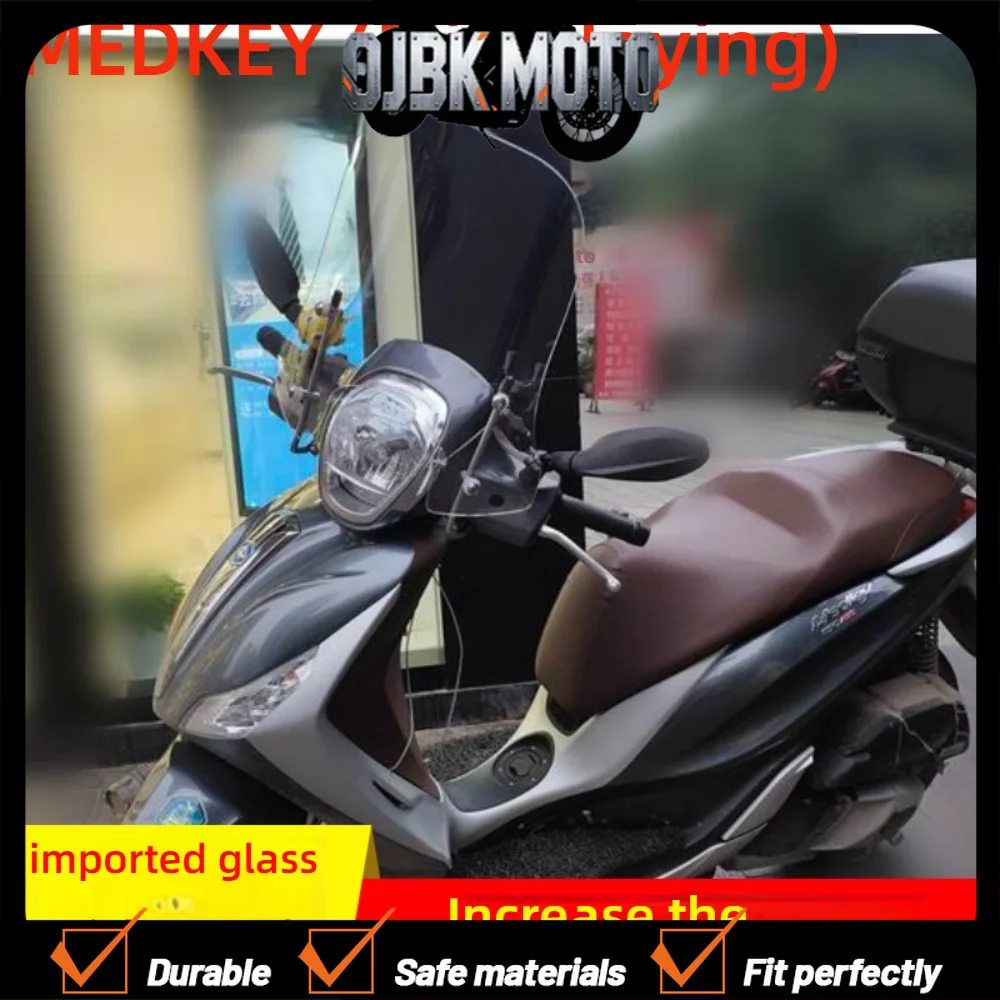【Perfekte Passform】Für Piaggio MEDKEY 150 Frontscheibe, Frontscheibenspiegel, Frontscheibenverkleidungseinlass