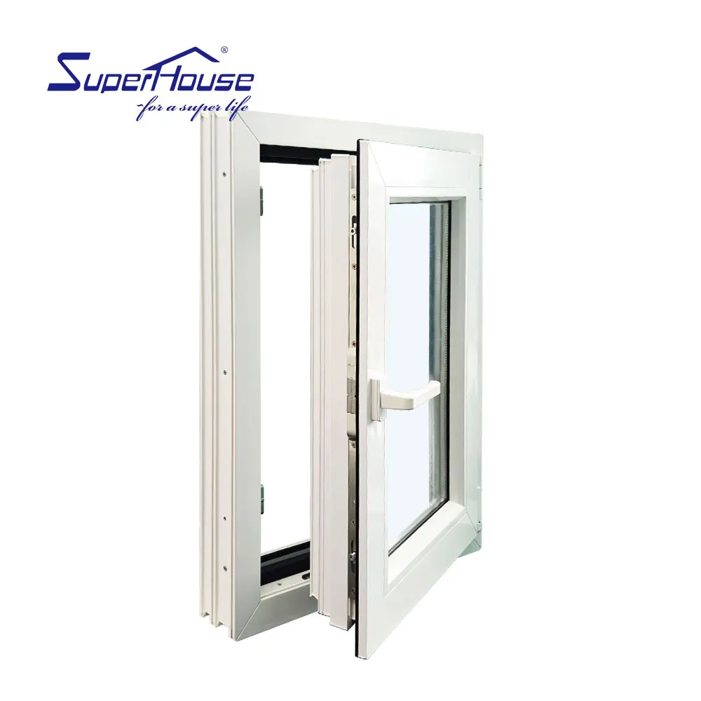 Vinyle Window UPVC PVC Double Soundproof Glass Casement Doors and windows