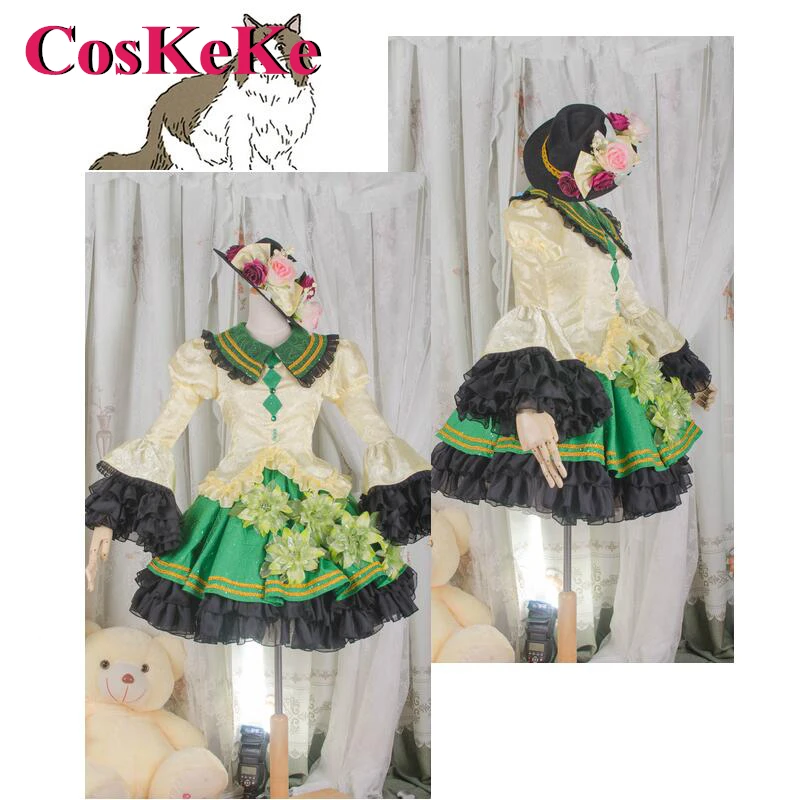 CosKeKe Komeiji Koishi Cosplay Anime Game Touhou Project Costume Gorgeous Sweet Formal Dress Women Party Role Play Clothing