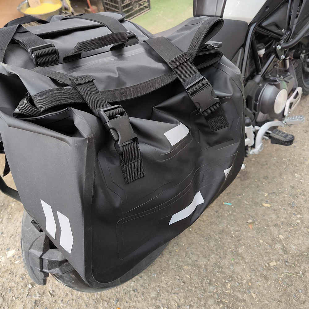 Motorcycle Saddle Bag Quick Release Pannier Luggage Storage Bag Waterproof Bag 60L For Benelli TRK502X TRK502 TRK 502 TRK 502X