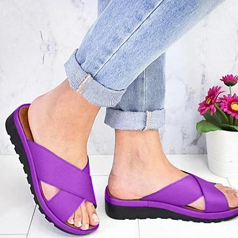 2024 Women\'s Sandals Slip on Platform Dance Shoe Woman Beach Outdoor Shoes Ladies Wedge Sandal Women Walking Female