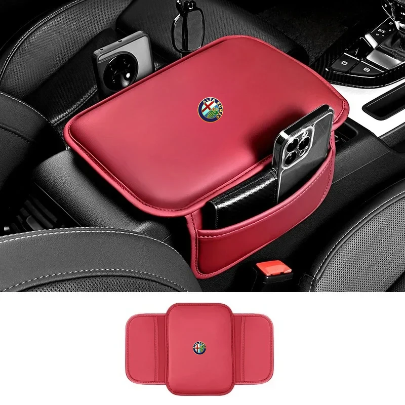 Car Armrest Box Pad Leather Auto Armrest Mat Car Accessories For Alfa Romeo 159 147 156 166 Giulietta Giulia Mito Stelvio Brera