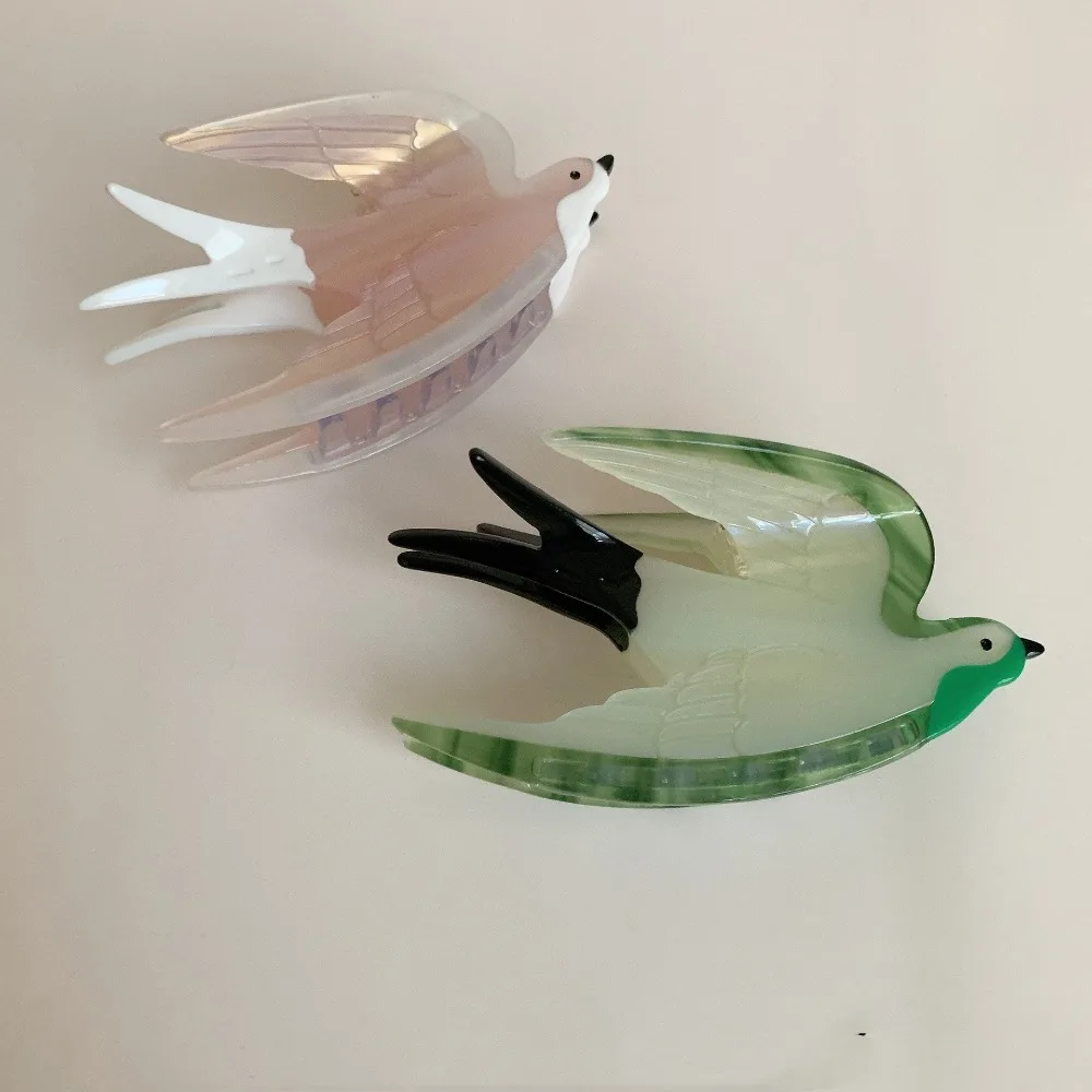 

Stylish Sweet Bird Shark Clip Cartoon Ins Style Swallow Hair Claw Large Size Hairpin Acetate Shark Clip Party