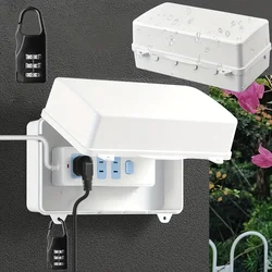 New Original Weatherproof Connection Box with Code Lock Electrical Box Indoor Outdoor Electrical Power Cord Enclosure for Timers