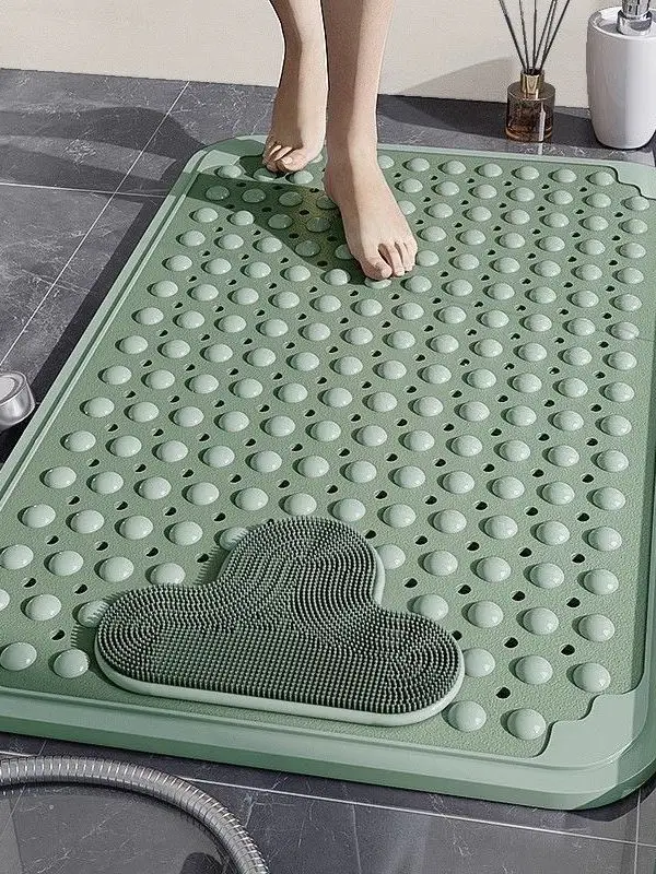 

Противоскользящий коврик для ванной с массажным эффектом, водонепроницаемый, для домашнего использования, для туалета, легко чистится, прямоугольный, нескользящий.