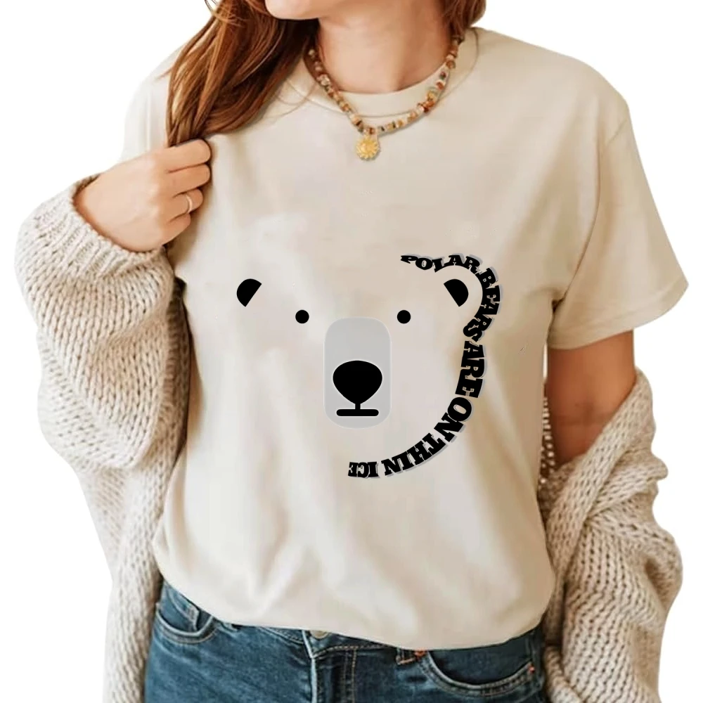

Loose and Comfortable Grunge Style Short-Sleeved T-Shirt for Women | Cute Bear | Gothic Casual | Lazy Street