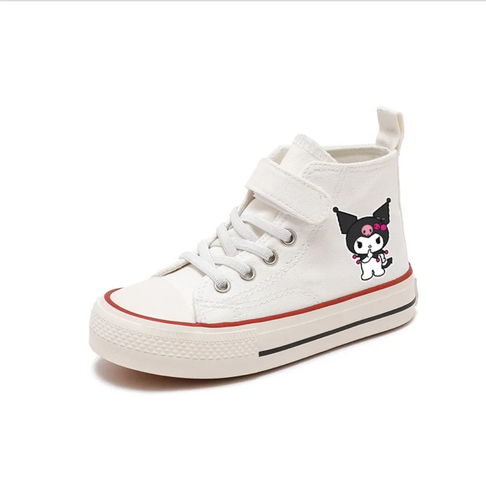 High-top Kuromi Cartoon Girl Kid Canvas comfortable Disney Casual comfort Shoes Children Print Boy Sport Girl Tennis Shoes