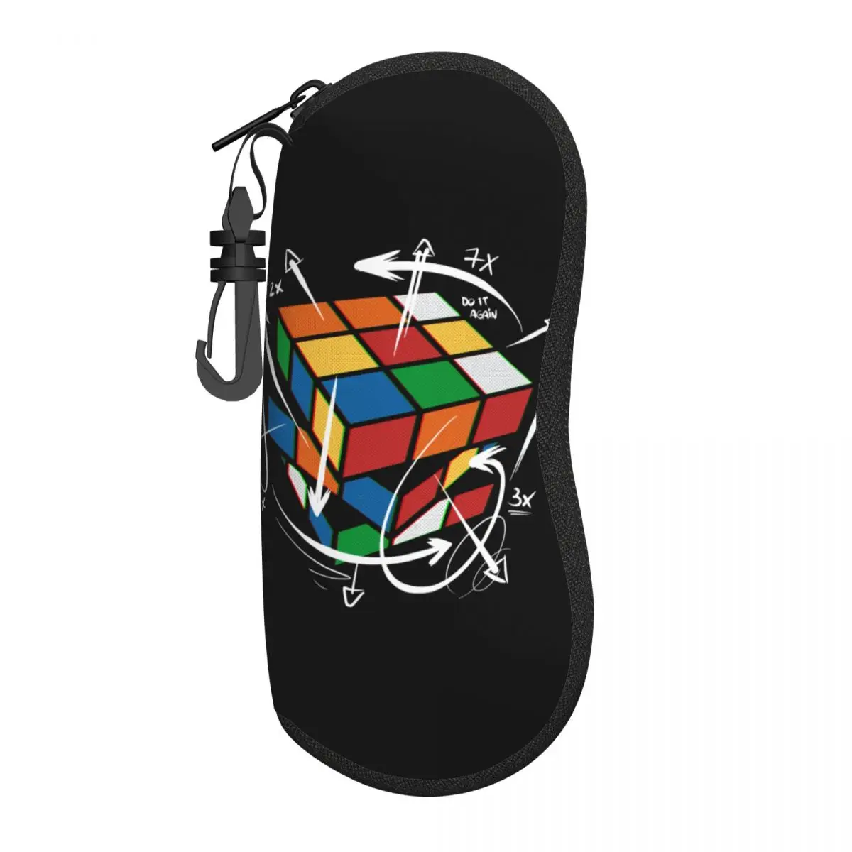 Rubiks Cube Mat Formula Sunglasses Soft Case Neoprene Zipper Geek Magic Gift Shell Eyeglass Case Protective Box For Glasses