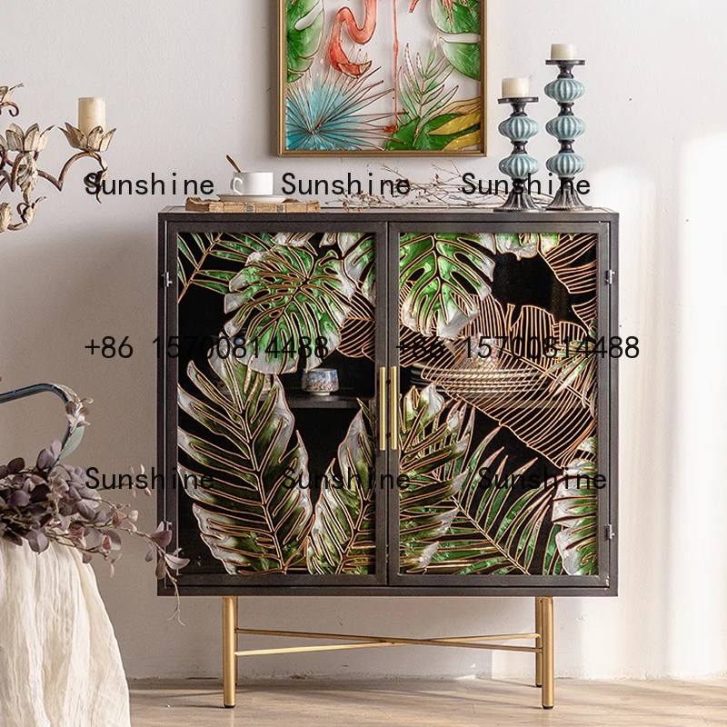 

American retro rock slab storage cabinet, closet, side cabinet